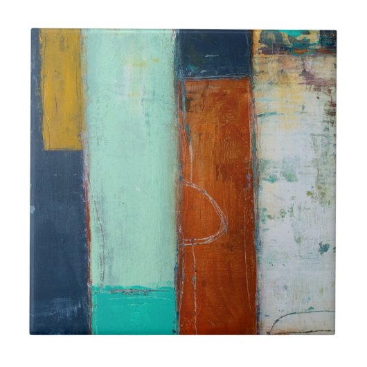 抽象芸術長方形 タイル (正面)