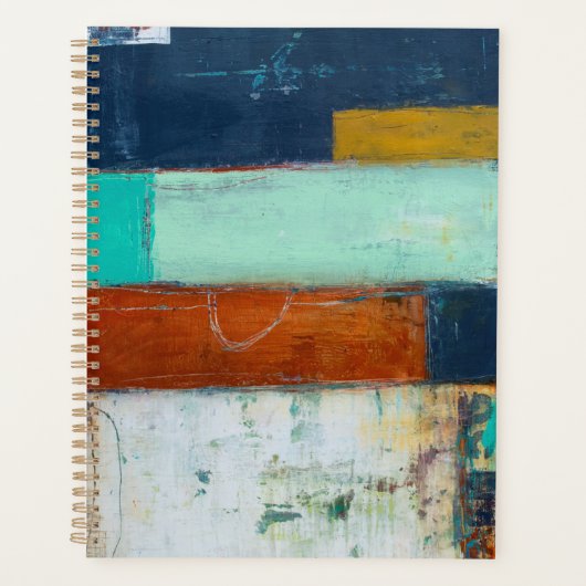 抽象芸術長方形 プランナー手帳 (正面)