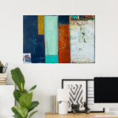 抽象芸術長方形 ポスター (ホームオフィス)