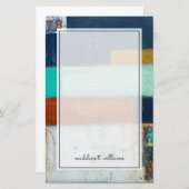 抽象芸術長方形 便箋 (正面/裏面)