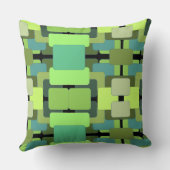 抽象芸術長方形 – 緑のシェード クッション (裏面)