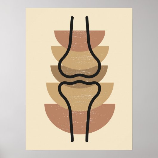 抽象芸術関節医療ポスター ポスター (正面)