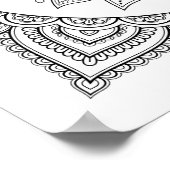 抽象芸術陰陽マンダラアダルトカラーリングポスター ポスター (角)