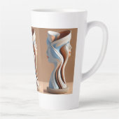 抽象芸術陶器 カフェラテマグ (右)