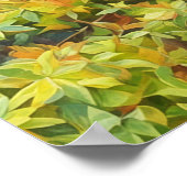 抽象芸術離れグリーンウォーター色スタイルアート ポスター (角)