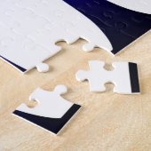 抽象芸術離れレインボーズとブラックシルエットの木 ジグソーパズル (側面)