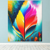 抽象芸術離れ水の色絵画の キャンバスプリント (インサイチュ (ウッドフロア))