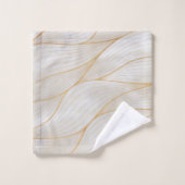 抽象芸術離れ金ゴールドアートワーク | タオルセット (ウォッシュタオル)