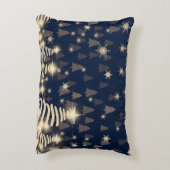 抽象芸術雪片2dイラストレーション聖クリストム アクセントクッション (裏面(縦))