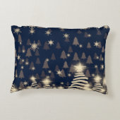 抽象芸術雪片2dイラストレーション聖クリストム アクセントクッション (裏面)