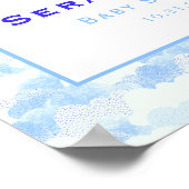 抽象芸術雲パターンサンシャインベビーシャワー ポスター (角)