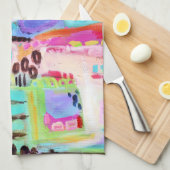 抽象芸術雲 キッチンタオル (四つ折り)