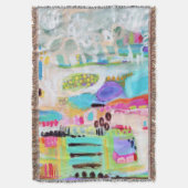 抽象芸術雲 スローブランケット (正面縦)