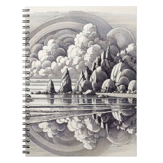 抽象芸術雲 | ノートブックのジャーナル ノートブック (正面)