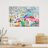 抽象芸術雲 ポスター (キッチン)