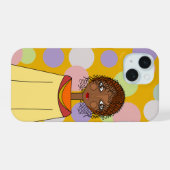 抽象芸術電話ケース iPhone 15ケース (裏面横)