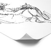 抽象芸術電話中毒スケッチ ポスター (角)