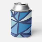 抽象芸術青い氷柱パターン 缶クーラー (缶裏面)