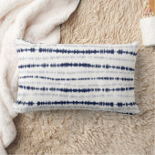 抽象芸術青い絞り水平線 ランバークッション (ブランケット)