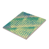 抽象芸術青い緑の紫のパターンタイル タイル (側面)