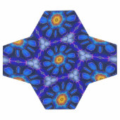 抽象芸術青い花パターン サッカーボール (フラット)