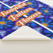 抽象芸術青い花パターン シェルパブランケット (3/4)