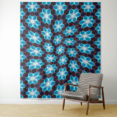 抽象芸術青い花パターン タペストリー (インサイチュ)