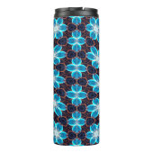 抽象芸術青い花パターン タンブラー (裏面)
