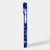 抽象芸術青い花パターン Case-Mate iPhoneケース (裏面 / 左)