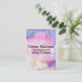 抽象芸術青とピンクの海テクスチャ 名刺 (スタンド正面)