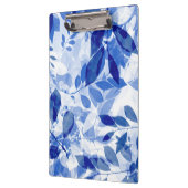 抽象芸術青と白葉の クリップボード (左)