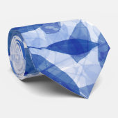 抽象芸術青と白葉の ネクタイ (ロール)