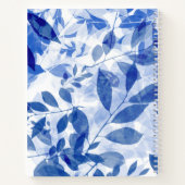 抽象芸術青と白葉の ノートブック (裏面)