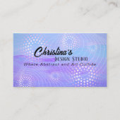 抽象芸術青と紫 |スターライト、スターブライト 名刺 (正面)