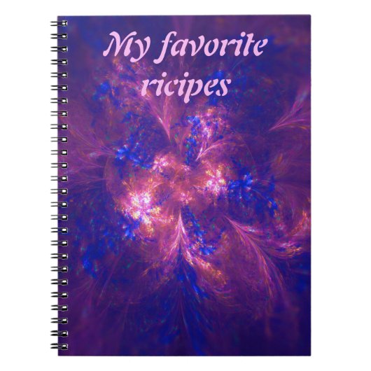 抽象芸術青と紫 ノートブック (正面)