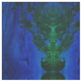 抽象芸術青と緑の染料の渦巻き ファブリック