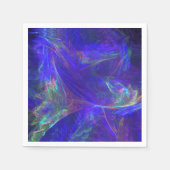 抽象芸術青カラフル霧 スタンダードカクテルナプキン (正面)