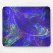 抽象芸術青カラフル霧 マウスパッド (正面)