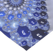 抽象芸術青グラデーションフラクタル気泡 ショートテーブルランナー (コーナー)