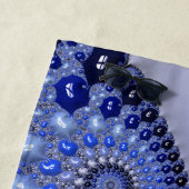 抽象芸術青グラデーションフラクタル気泡 ビーチタオル (インサイチュ)