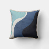 抽象芸術青グラデーション角枕 クッション (裏面)