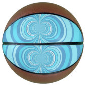 抽象芸術青ストライプ色 バスケットボール (正面)