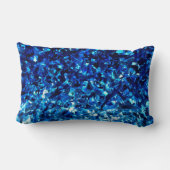 抽象芸術青パターン ランバークッション (裏面)