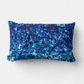 抽象芸術青パターン ランバークッション (正面)