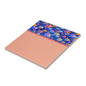 抽象芸術青模様 タイル (側面)