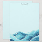 抽象芸術青海波 レターヘッド (正面/裏面)