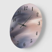 抽象芸術青灰色 ラージ壁時計 (傾斜)