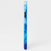 抽象芸術青無地の色デザイン iPhoneケース (右側)