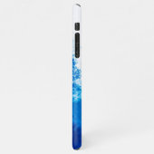 抽象芸術青無地の色デザイン iPhoneケース (左側)