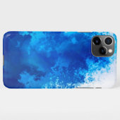 抽象芸術青無地の色デザイン iPhoneケース (裏面横)